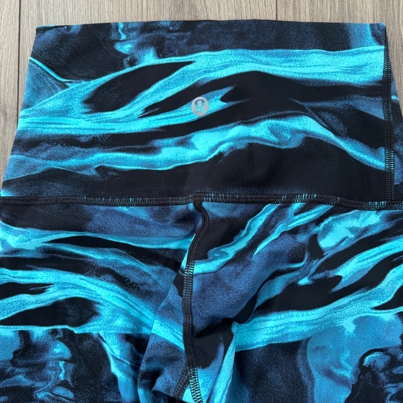 Lululemon Wunder Under Pant Engineered Print Nulux Blue Water 4 - Picture 5 of 6